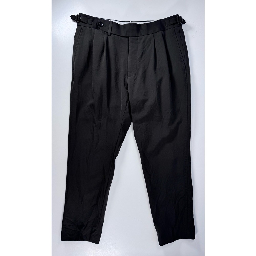 SUITSUPPLY Braddon Pleated Dress Pant Trouser Wool Slim Tapered Mens 31x25 Brown